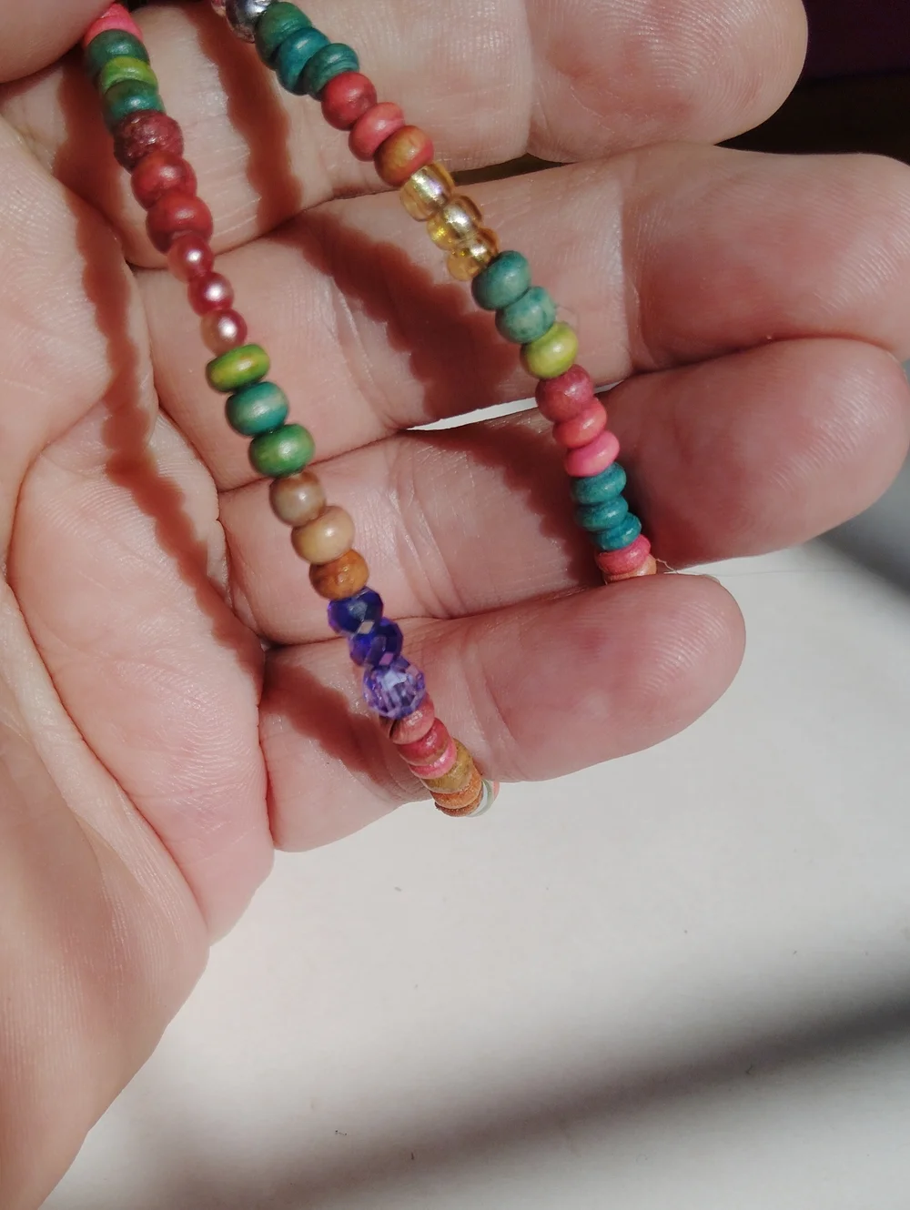 Handcrafted Multicolor Beaded Wire Wrap Bracelet Southwestern Colors OSFM